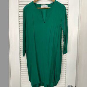 Amanda Uprichard Green satin knee length dress